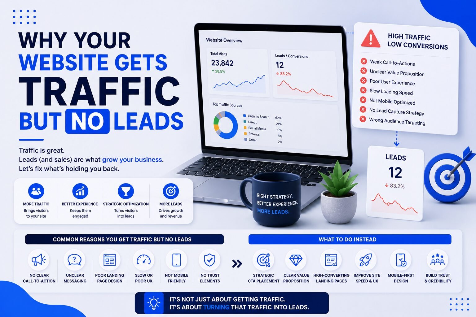 Why Your Website Gets Traffic But No Leads